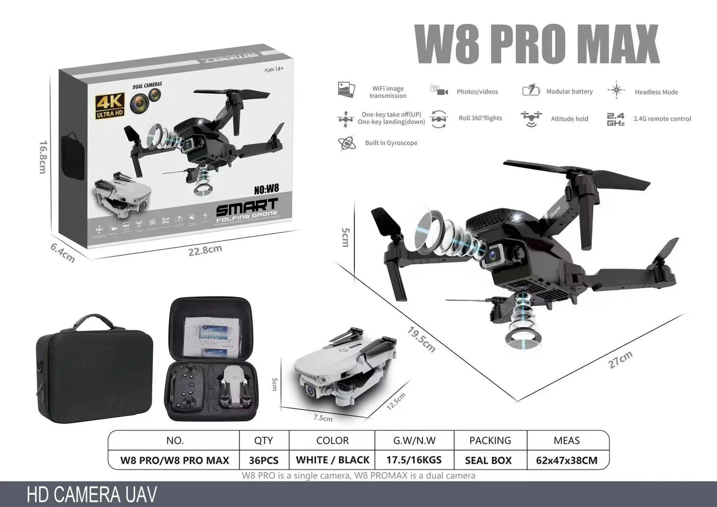 DRON 4K PRO MAX — DOBLE CÁMARA + MALETÍN PREMIUM GRATIS🔥