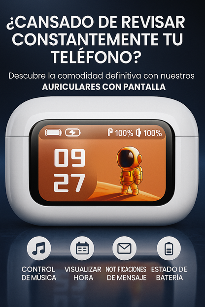 🔊 ¡AIRPODS PRO CON PANTALLA – SONIDO PREMIUM, CANCELACIÓN DE RUIDO Y 75% DE DESCUENTO + Spotify Premium Gratis! 🔥