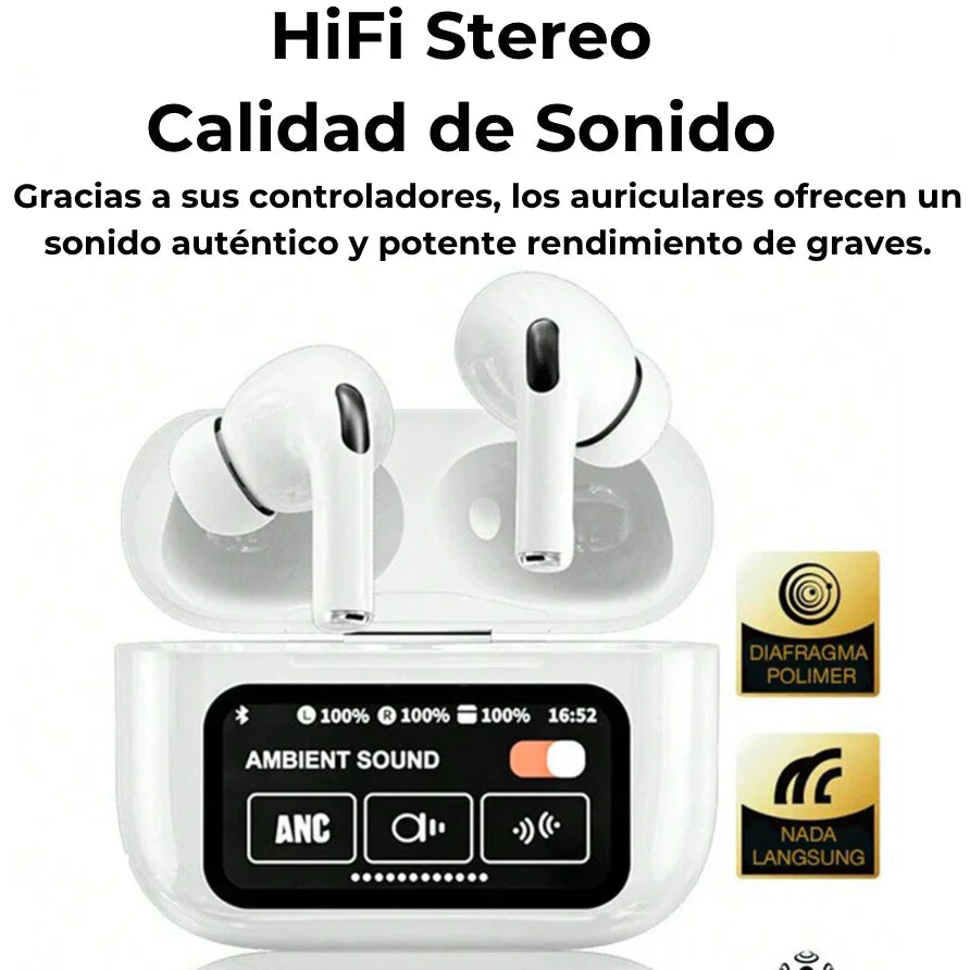 🔊 ¡AIRPODS PRO CON PANTALLA – SONIDO PREMIUM, CANCELACIÓN DE RUIDO Y 75% DE DESCUENTO + Spotify Premium Gratis! 🔥